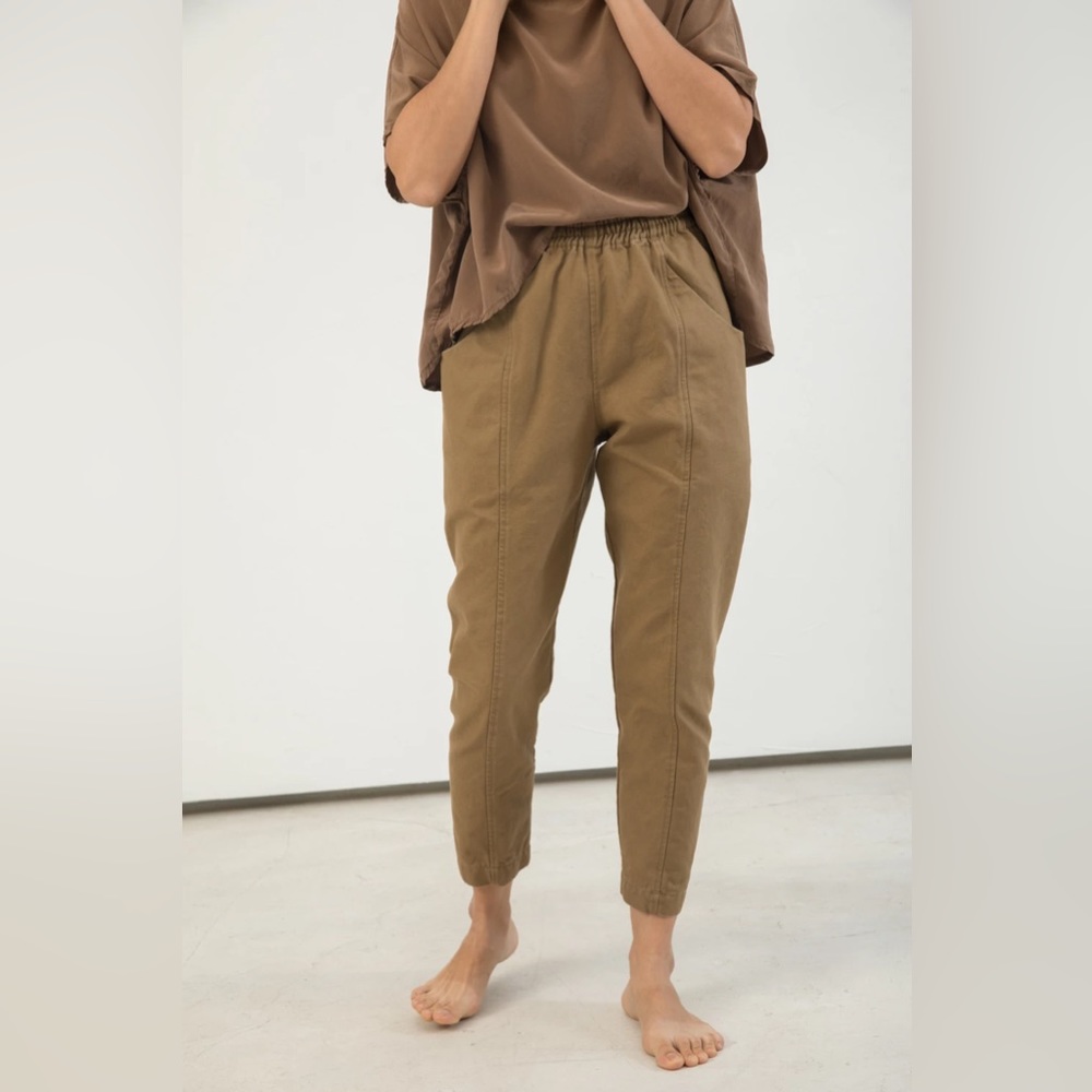 Elizabeth Suzann Clyde Work Pant, Clay Cotton Canvas, 0-S